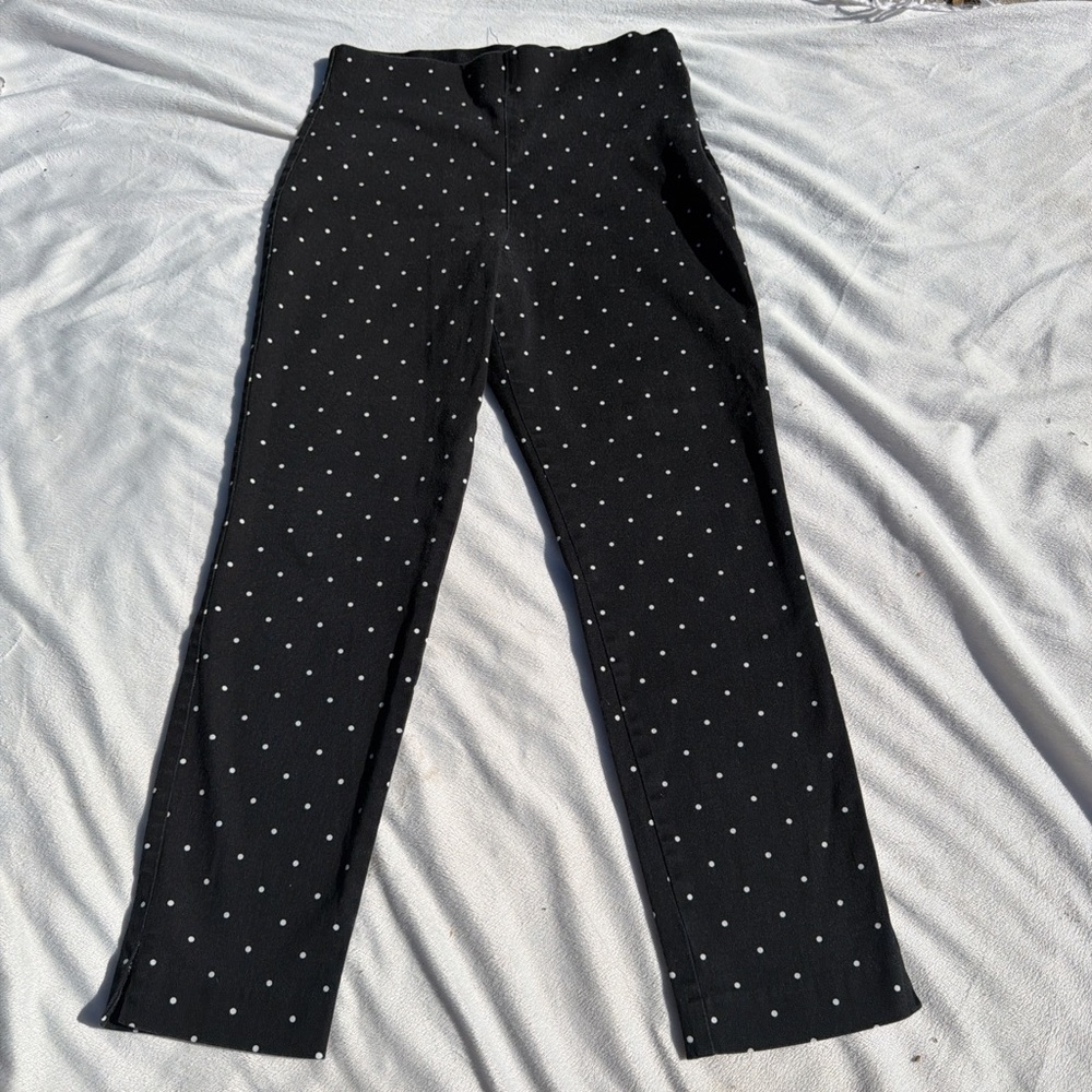 Old Navy Black and White Polka Dot Skinny Pants